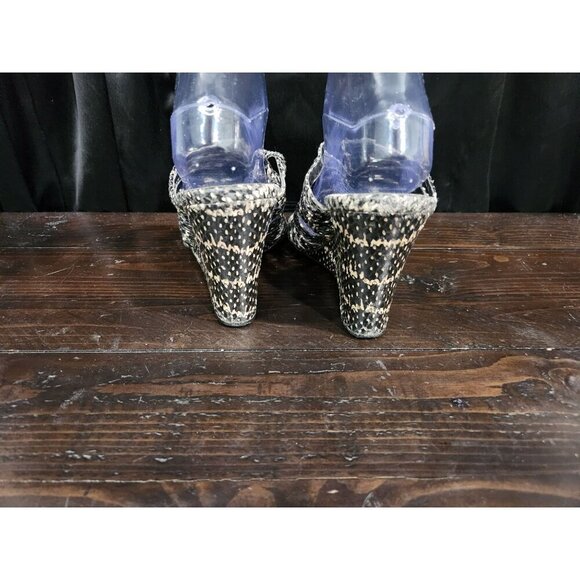 EUC Calvin Klein Phillipa Snake Print Wedge Sandals/Sz. 10M - Picture 6 of 9